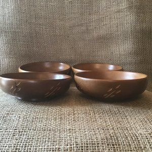 Vintage Baribocraft Set of 4 Wood Bowls